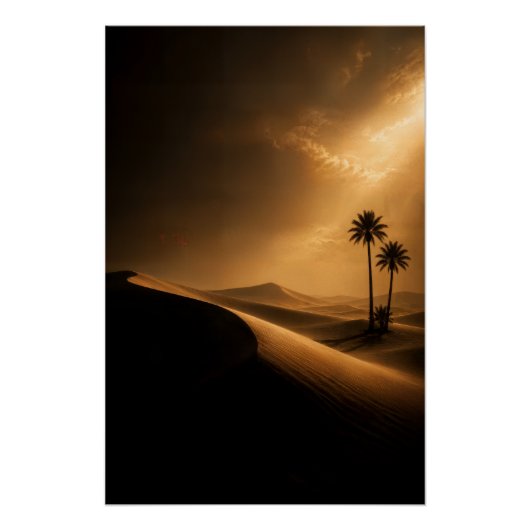 Moody Desert Dunes & Palms ポスター (正面)
