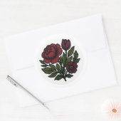Moody Dutch Floral Sticker ラウンドシール (封筒)
