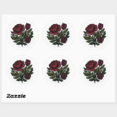 Moody Dutch Floral Sticker ラウンドシール (シート)