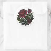 Moody Dutch Floral Sticker ラウンドシール (バッグ)