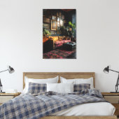 Moody Eclectic Gallery Wall Living Room キャンバスプリント (インサイチュ (寝室))
