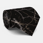 Moody Elegant Black Marble & Stone Texture  ネクタイ (ロール)