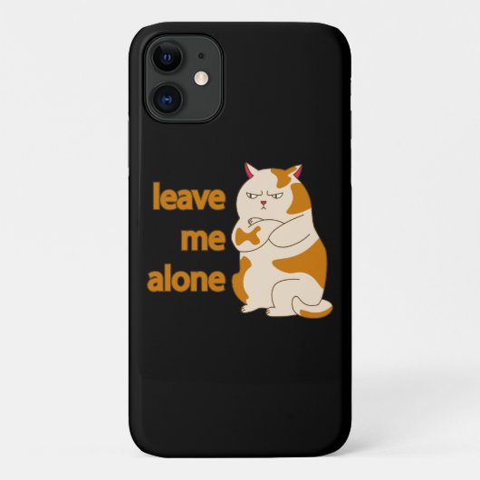 Moody fat cat leave me alone Case-Mate iPhoneケース (裏面)