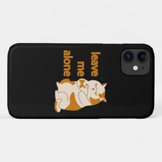 Moody fat cat leave me alone   Case-Mate iPhoneケース (裏面(横))