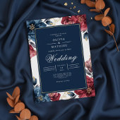 Moody Floral Arch Flourish Wedding 招待状