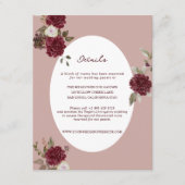 Moody Floral Autumn Wedding Details Card エンクロージャーカード (正面)
