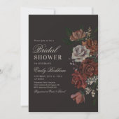 Moody Floral Bridal Shower Invitation 招待状 (正面)