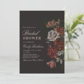 Moody Floral Bridal Shower Invitation 招待状 (スタンド正面)
