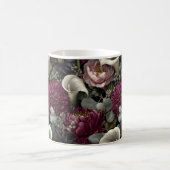 Moody Floral Pattern with Dahlias and Calla Lilies コーヒーマグカップ (中央)