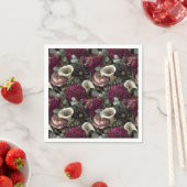 Moody Floral Pattern with Dahlias and Calla Lilies スタンダードカクテルナプキン (インサイチュ)