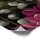 Moody Floral Pattern with Dahlias and Calla Lilies ポスター (角)