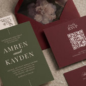 Moody Floral RSVP Card QR Code