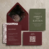 Moody Floral RSVP Card QR Code