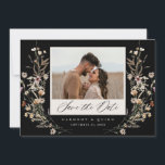 Moody Floral Wedding Save the Date セーブザデート<br><div class="desc">Our save the date card features a hand-painted rustic watercolor bohemian floral wreath adorned with butterfly details for the perfect moody,  romantic boho vibe.</div>
