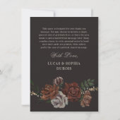 Moody Floral Wedding Thank You Card サンキューカード (裏面)