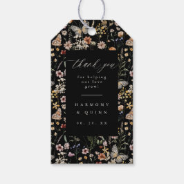 Moody Floral Wildflower Hanging Favor Tags ギフトタグ