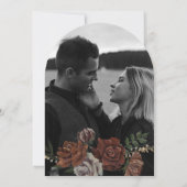 Moody Florals Arch Wedding Invitation 招待状 (裏面)
