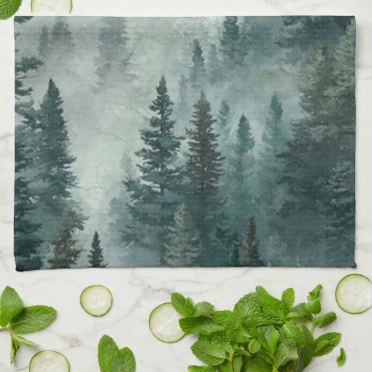 Moody Forest  キッチンタオル (折り畳み)