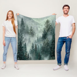 Moody Forest  フリースブランケット