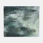Moody Forest  フリースブランケット (正面(横))