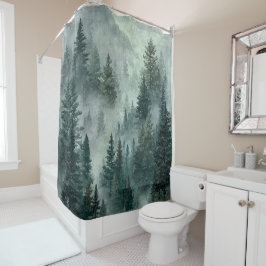 Moody Forest Shower Curtain シャワーカーテン
