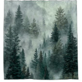 Moody Forest Shower Curtain シャワーカーテン (正面)