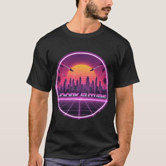 Moody Future Retro Sunset Tee Tシャツ (正面)