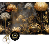Moody Gold Botanical Seamless Decoupage 薄葉紙
