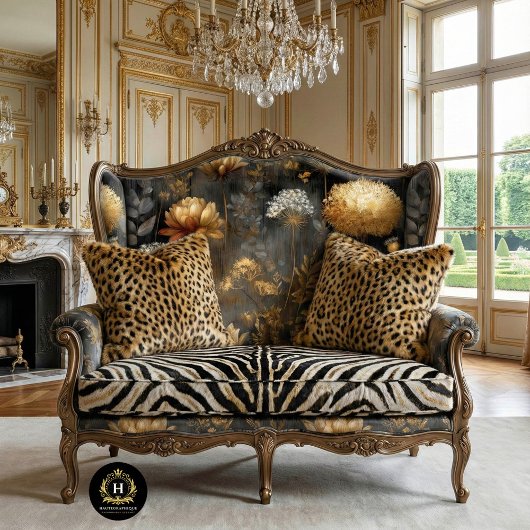 Moody Gold Botanical Seamless Decoupage 薄葉紙