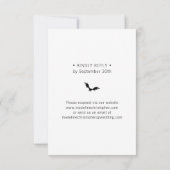 Moody Gothicの結婚QRコードWebサイト 出欠カード (裏面)