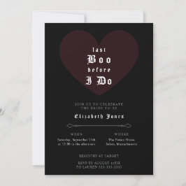 Moody Gothic Bridal Shower Invitation 招待状