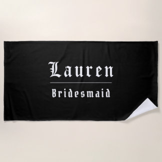 Moody Gothic Bridesmaid Beach Towel ビーチタオル