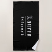 Moody Gothic Bridesmaid Beach Towel ビーチタオル (正面)