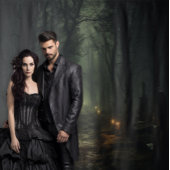 Moody Gothic Candlelit Forest Path XLarge タペストリー