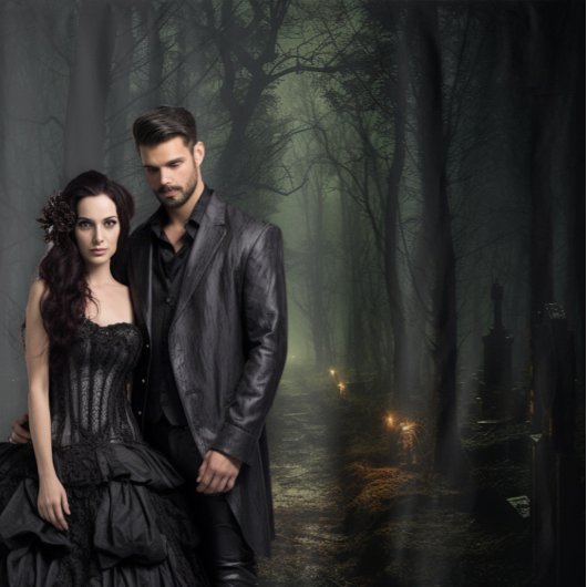 Moody Gothic Candlelit Forest Path XLarge タペストリー