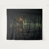 Moody Gothic Candlelit Forest Path XLarge タペストリー (正面(横))
