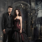 Moody Gothic Dark Alter & Arch CreamバラXLarge タペストリー