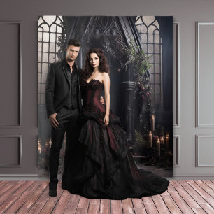 Moody Gothic Dark Alter Flowers & Greenery XLarge タペストリー