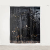 Moody Gothic Dark Alter Table & Candle XLarge タペストリー (正面)