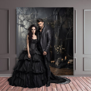 Moody Gothic Dark Alter withスカルXLarge タペストリー
