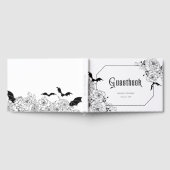 Moody Gothic Floral Wedding ゲストブック (全面)