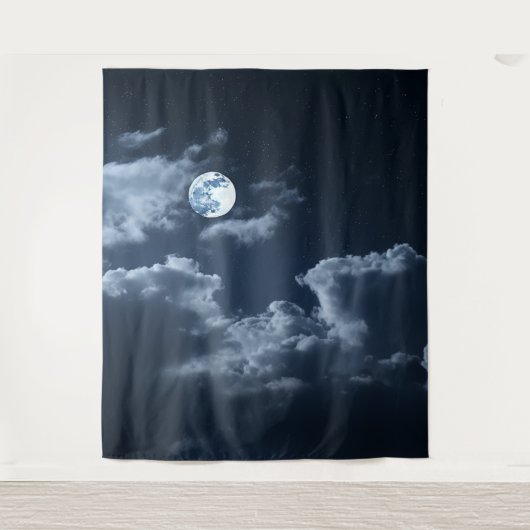 Moody Gothic Full Moon & Clouds XLarge タペストリー (正面)