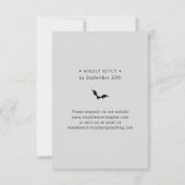 Moody Gothic GrayのQR結婚コードWebサイト 出欠カード (裏面)