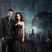 Moody Gothic Misty墓地at Dusk XLarge タペストリー