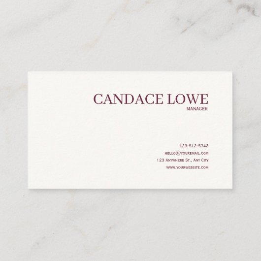 Moody Gothic Navy Burgundy Pink Rose Floral Frame 名刺 (裏面)