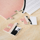 Moody Gothic Woman with Rose  Dark Aesthetic ジグソーパズル (側面)