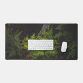 Moody green forest scene with ferns デスクマット (キーボード&マウス)