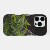 Moody green nature theme with ferns iPhoneケース (裏面横)