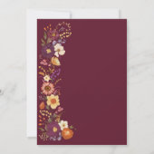 Moody Handpainted Florals Wedding Monogram Crest 招待状 (裏面)