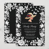 Moody High-Fashion Kentucky Derby Invitation | Bla 招待状 (正面/裏面)